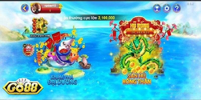 Các tính năng có trong game bắn cá Go88